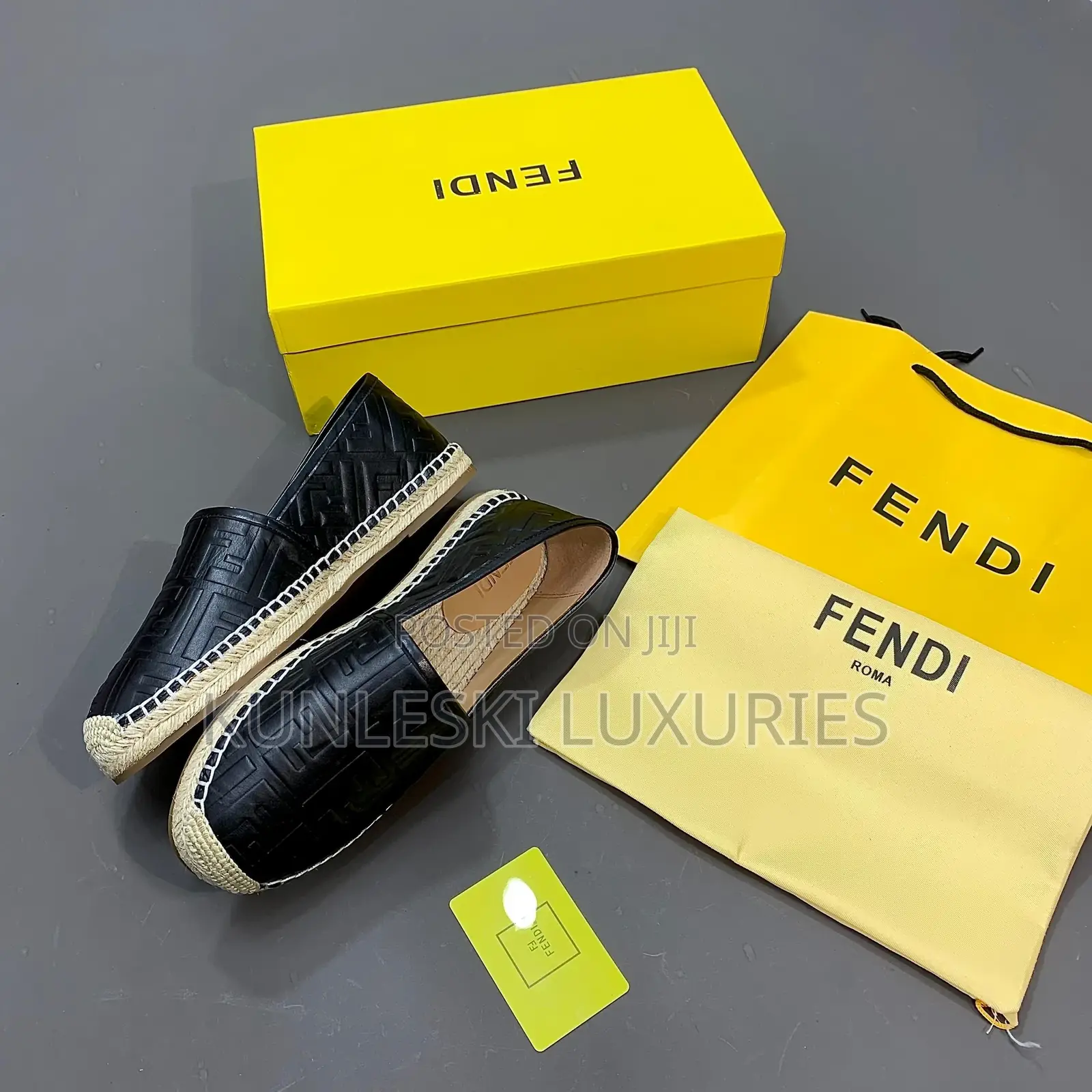 Original Fendi Espadrilles Casual Loafers Shoe