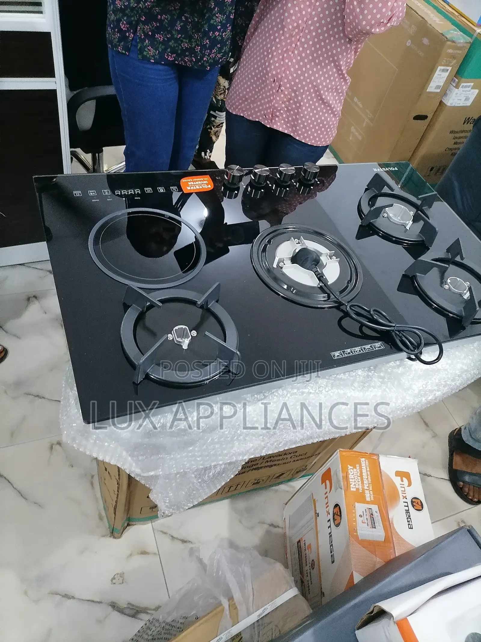 Fast Selling Polystar 4gas Burner +1 Electric Hot Plate