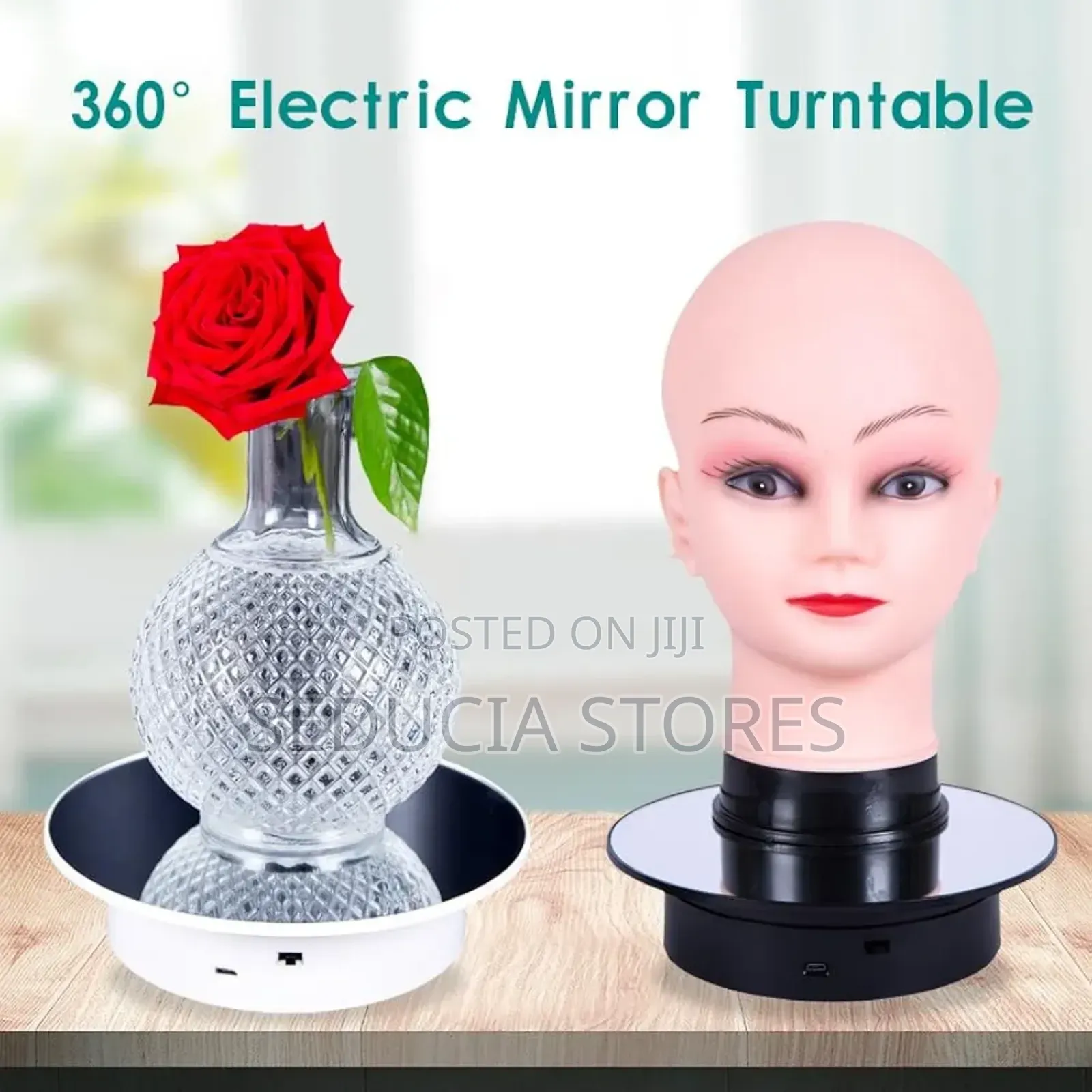 Rotating Mirror Display Stand 360 Degree Turntable