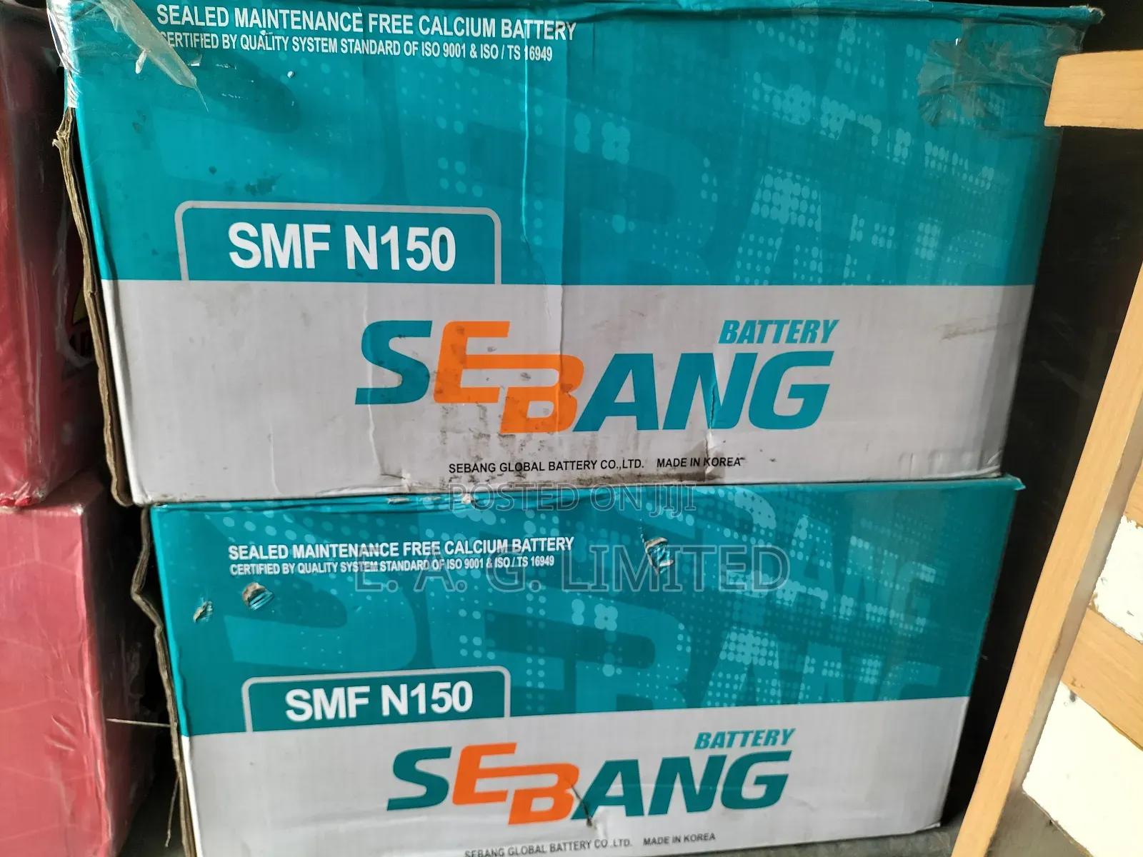 Original Sebang 12V Automotive SMF 150ah Car Battery Korea