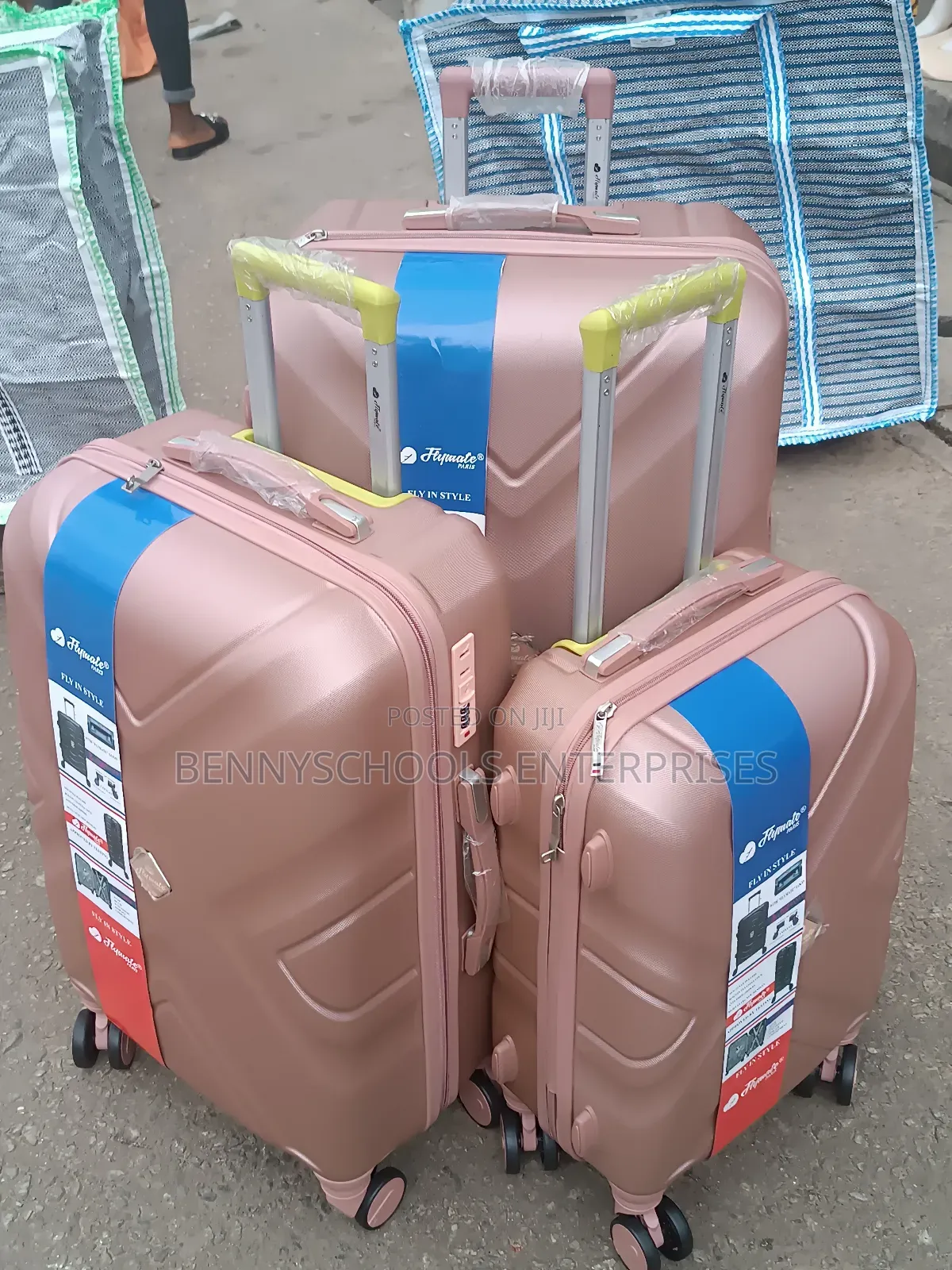 Set of 3 Unbreakable Flymate Rubber Travelling Luggage Boxes