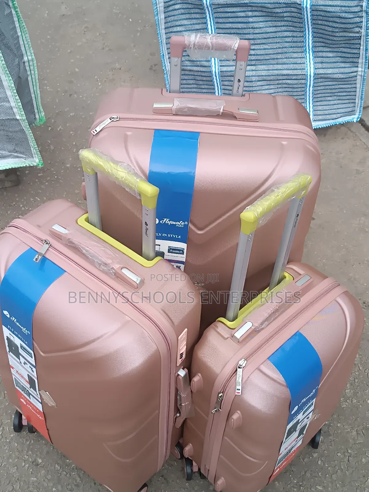 Set of 3 Unbreakable Flymate Rubber Travelling Luggage Boxes