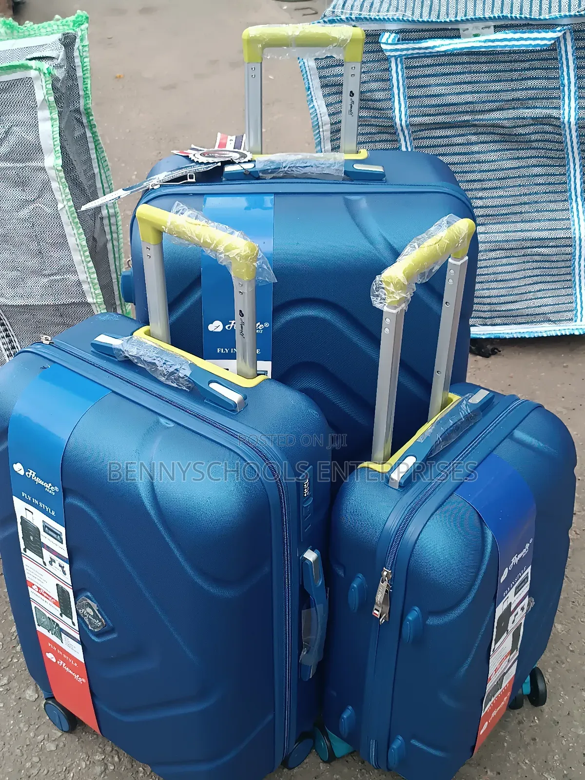 Set of 3 Unbreakable Flymate Rubber Travelling Luggage Boxes