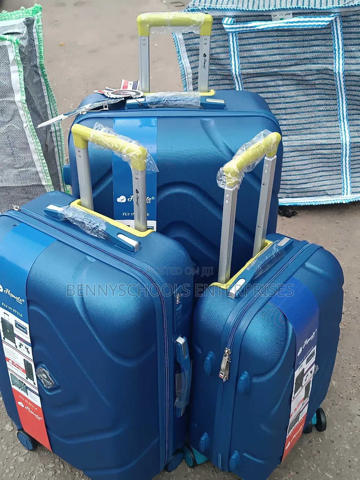Set of 3 Unbreakable Flymate Rubber Travelling Luggage Boxes