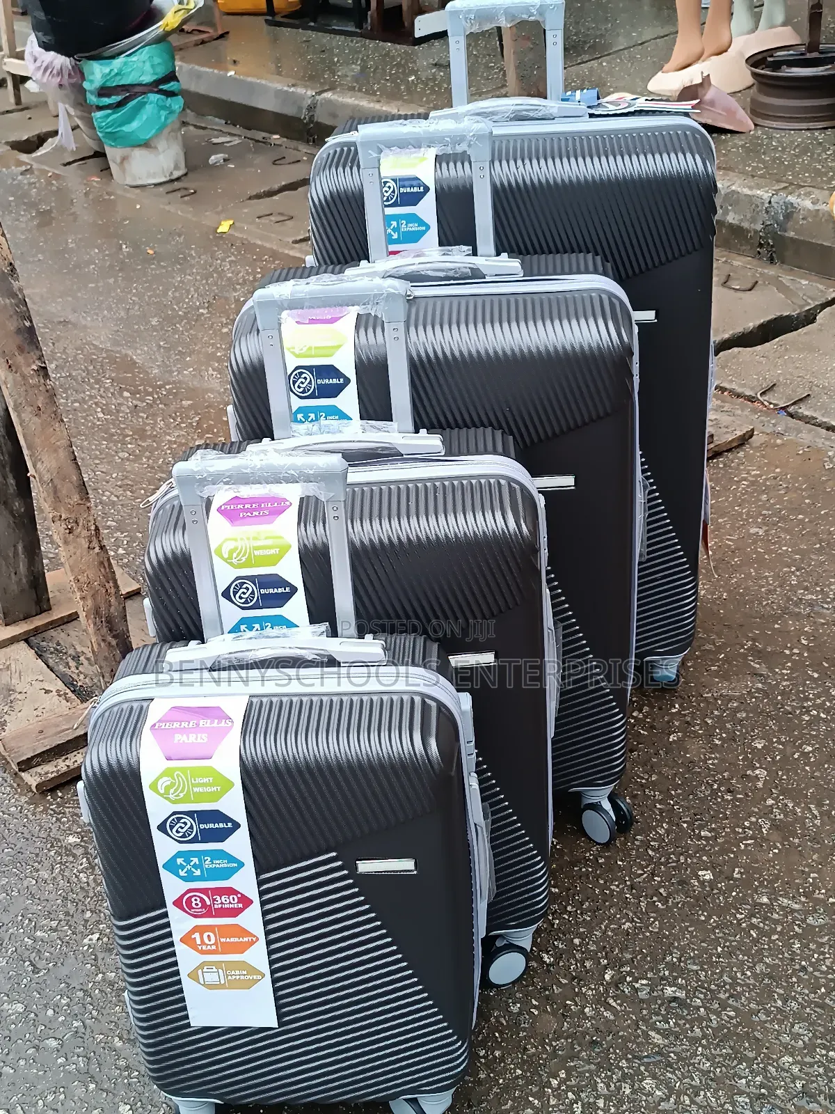 Set of 4 in 1 Strong Rubber Plastic Travelling Luggage Boxes