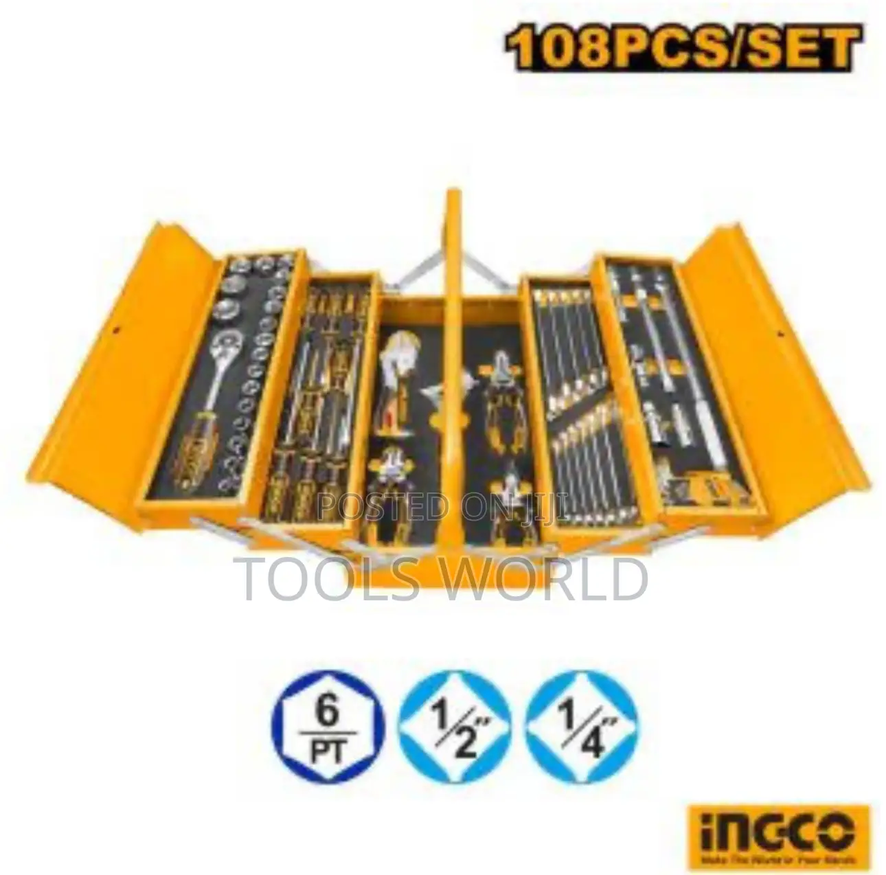 108 Piece Tool Chest Set With 5 Compartment
