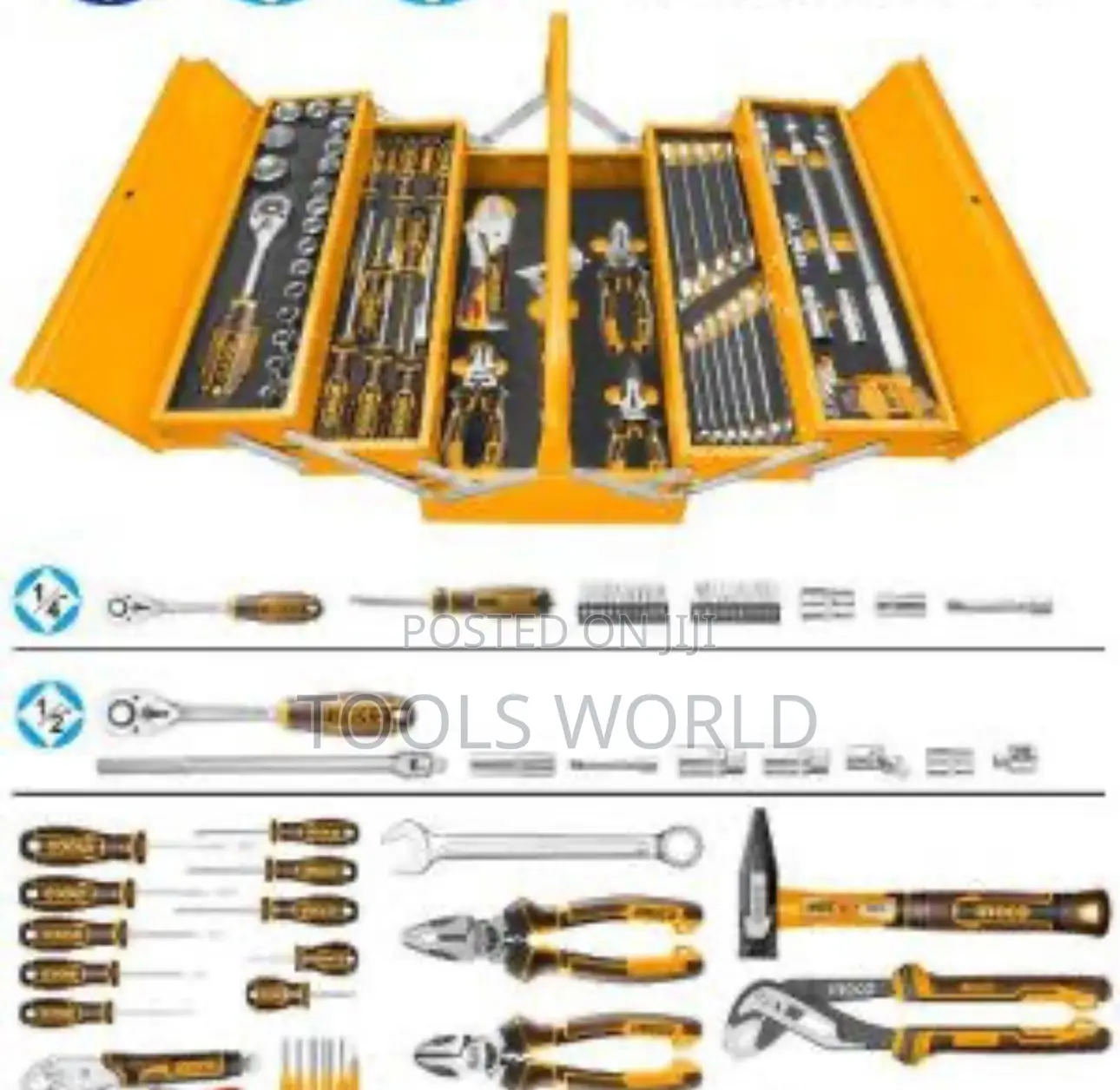 108 Piece Tool Chest Set With 5 Compartment