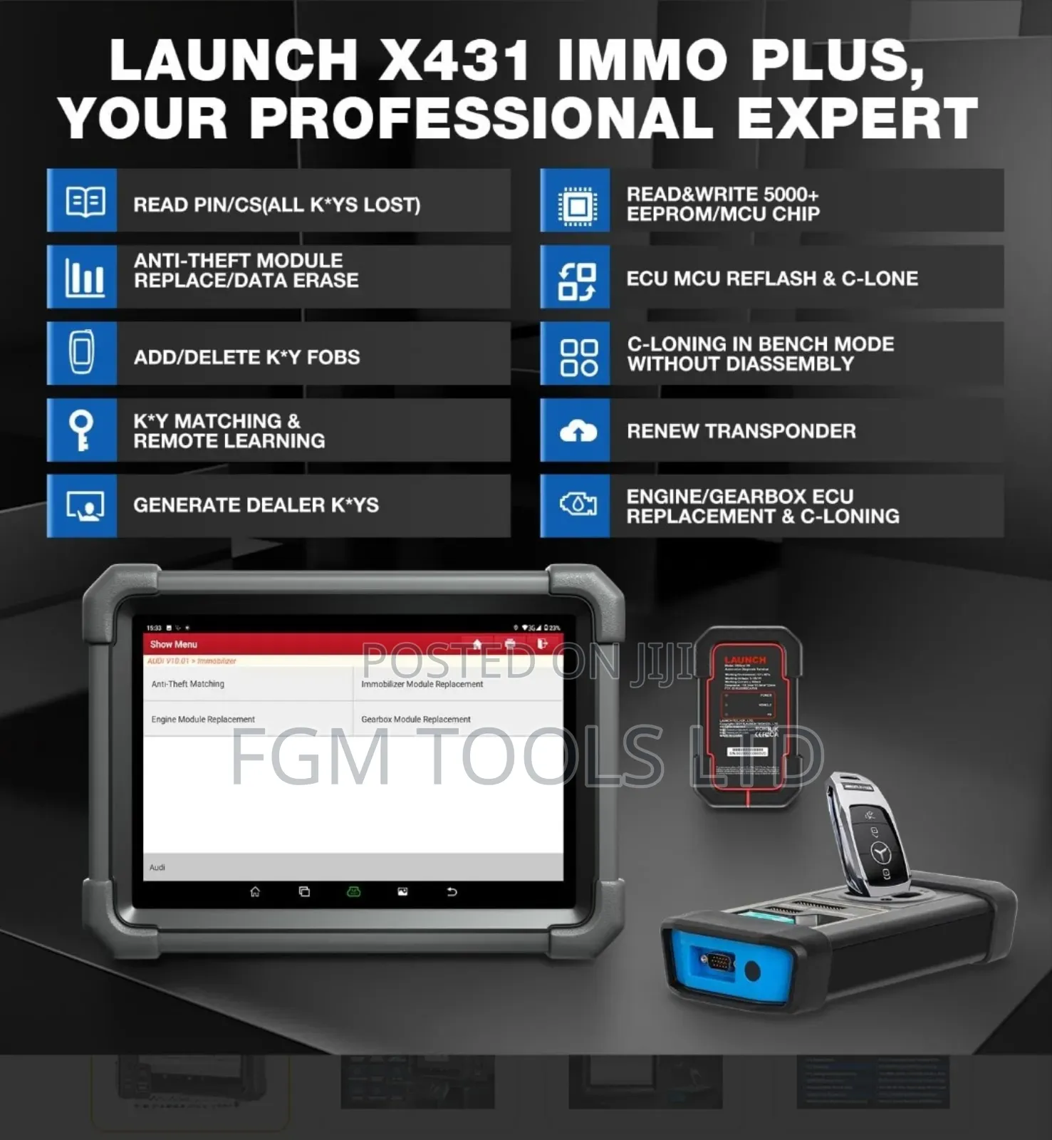 Launch X431 Immo Plus Advanced Key Programming and Diagnosis