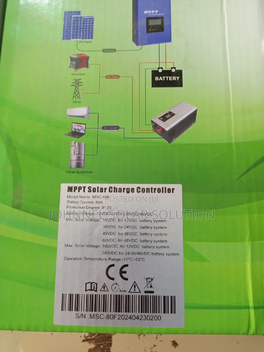 80A 48volts YOHAKO Solar MPPT Charge Controller