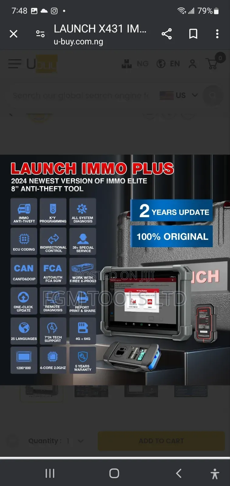 Launch X431 Immo Plus Advanced Key Programming and Diagnosis