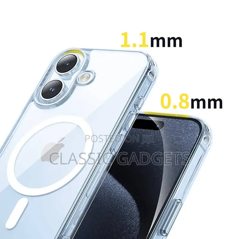 Crystal Clear Magsafe Case for iPhone 16 Plus and 16