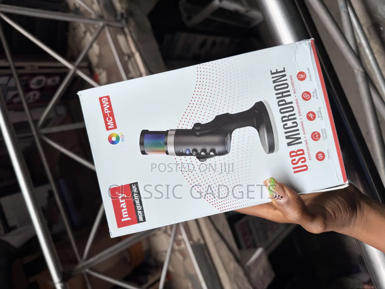 Jmary McPw9 RGB Pro Desktop Microphone for Gaming/Streaming