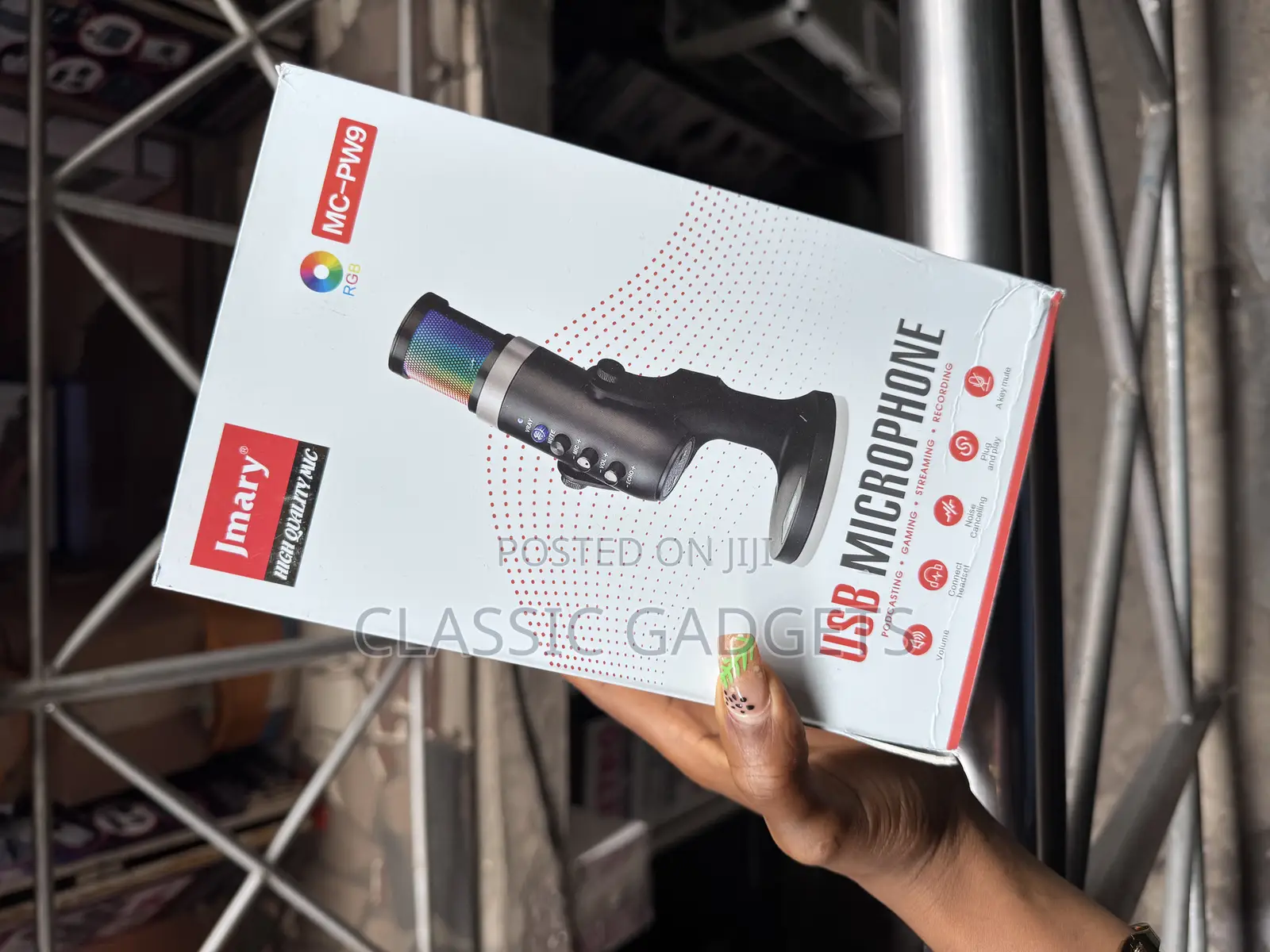 Jmary McPw9 RGB Pro Desktop Microphone for Gaming/Streaming