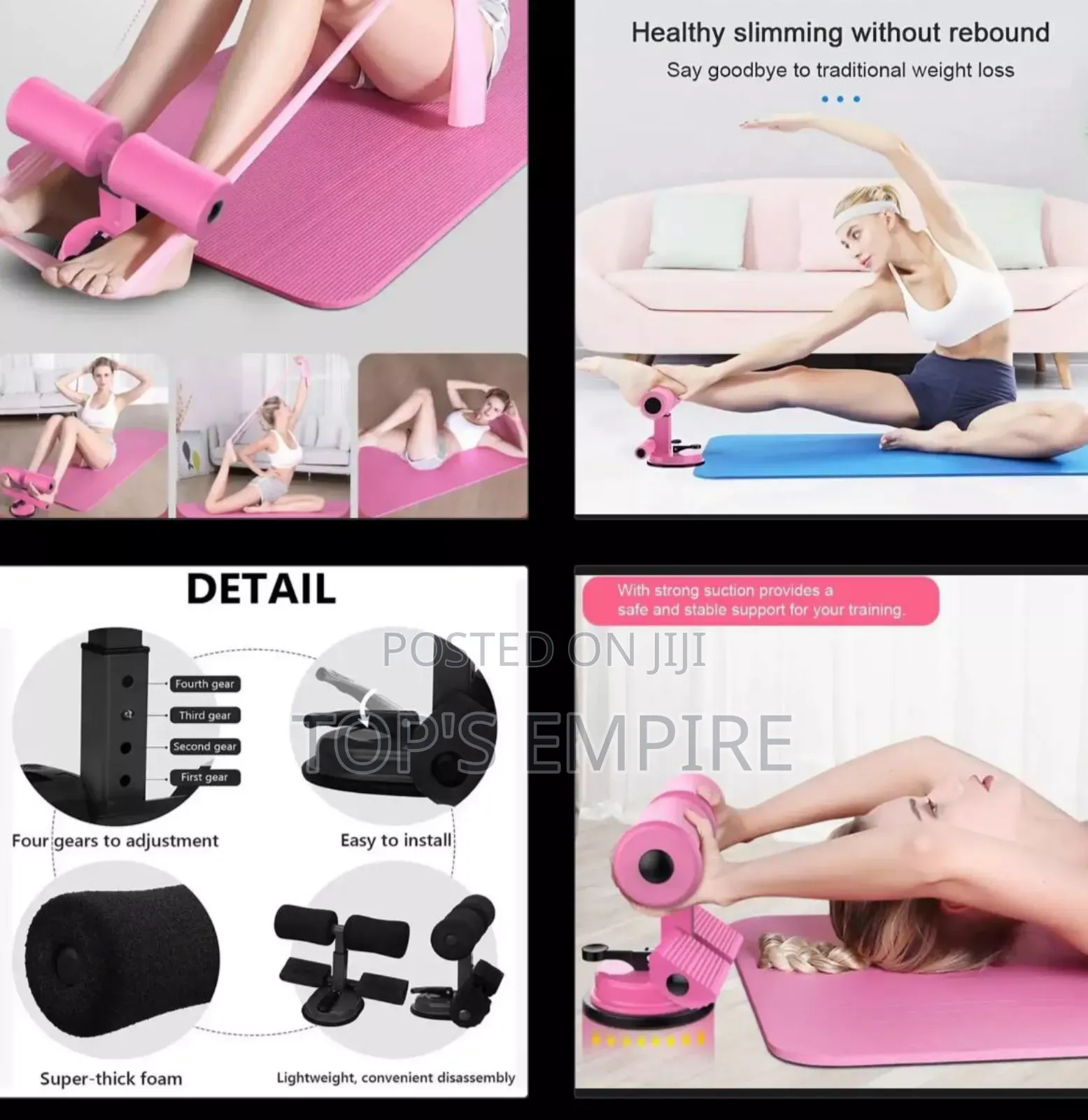 Suction Sit-Up/Push-Up Abs Workout Aids Gym Machine