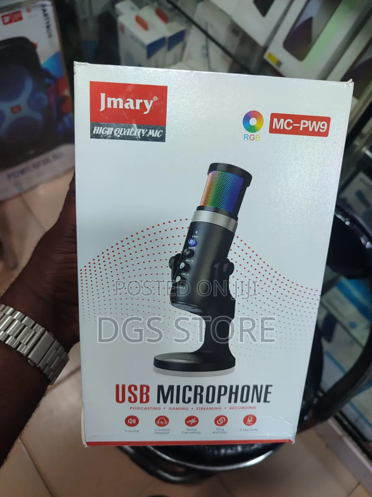 Jmary Mc Pw9 RGB Usb Recording Microphone