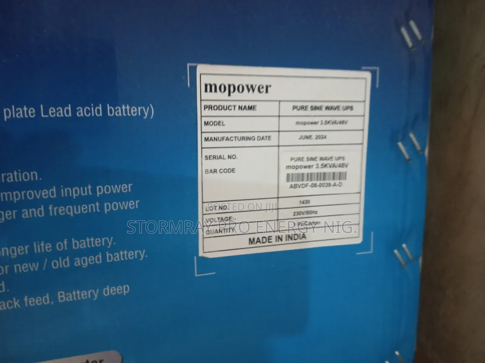 Mopower 3.5kva Inverter