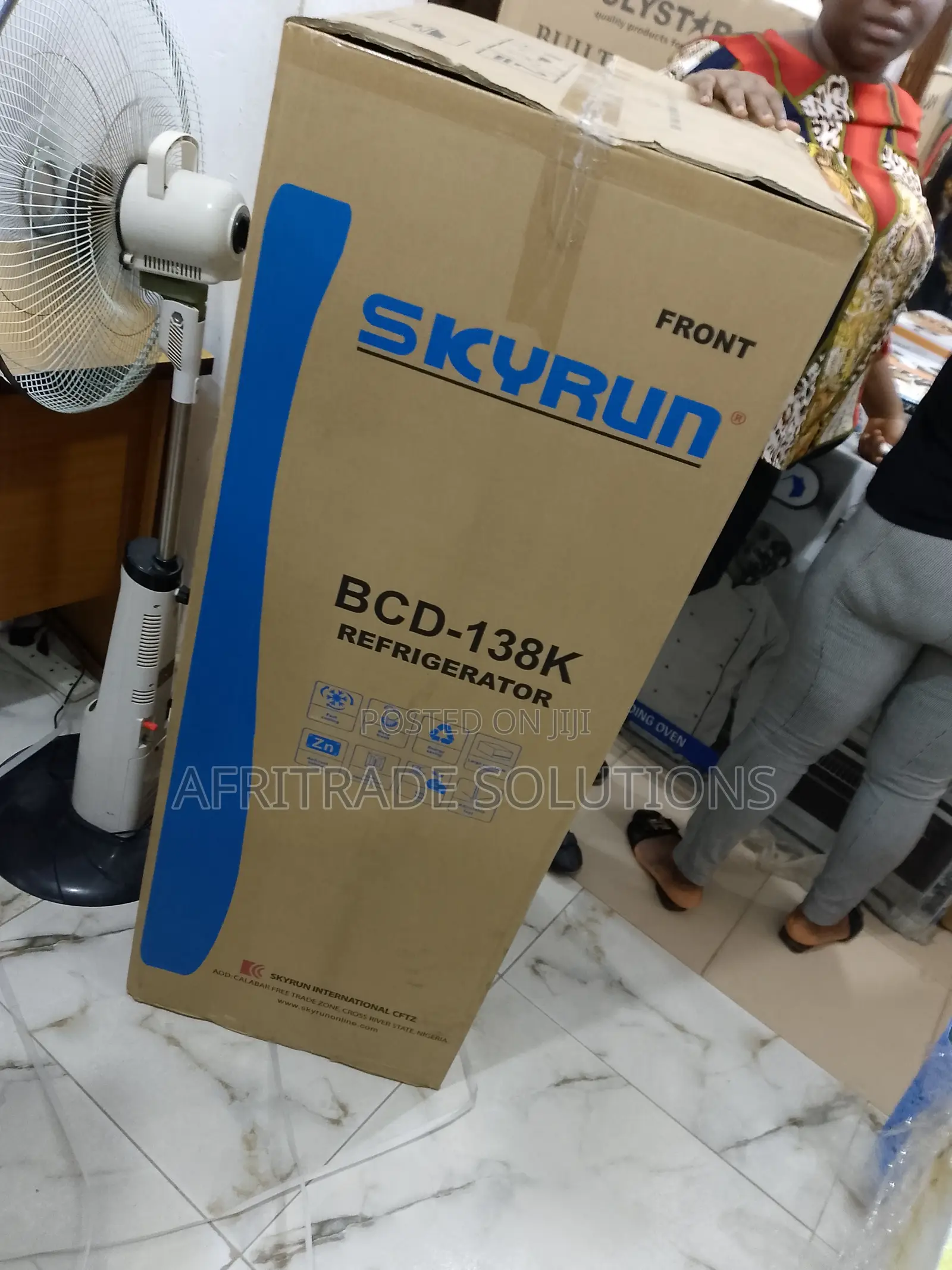 Skyrun 138 Liters Double Door Fridge- CFC Free