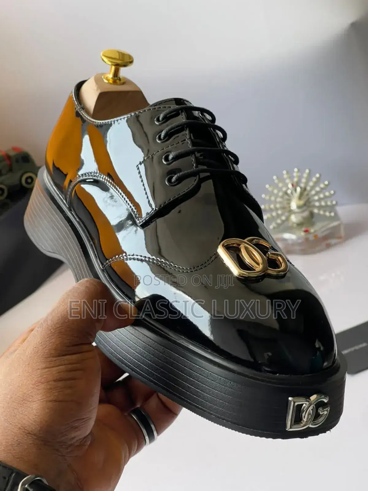 Glossy Luxury Men's Shoes Dolce Gabbana Available in Store