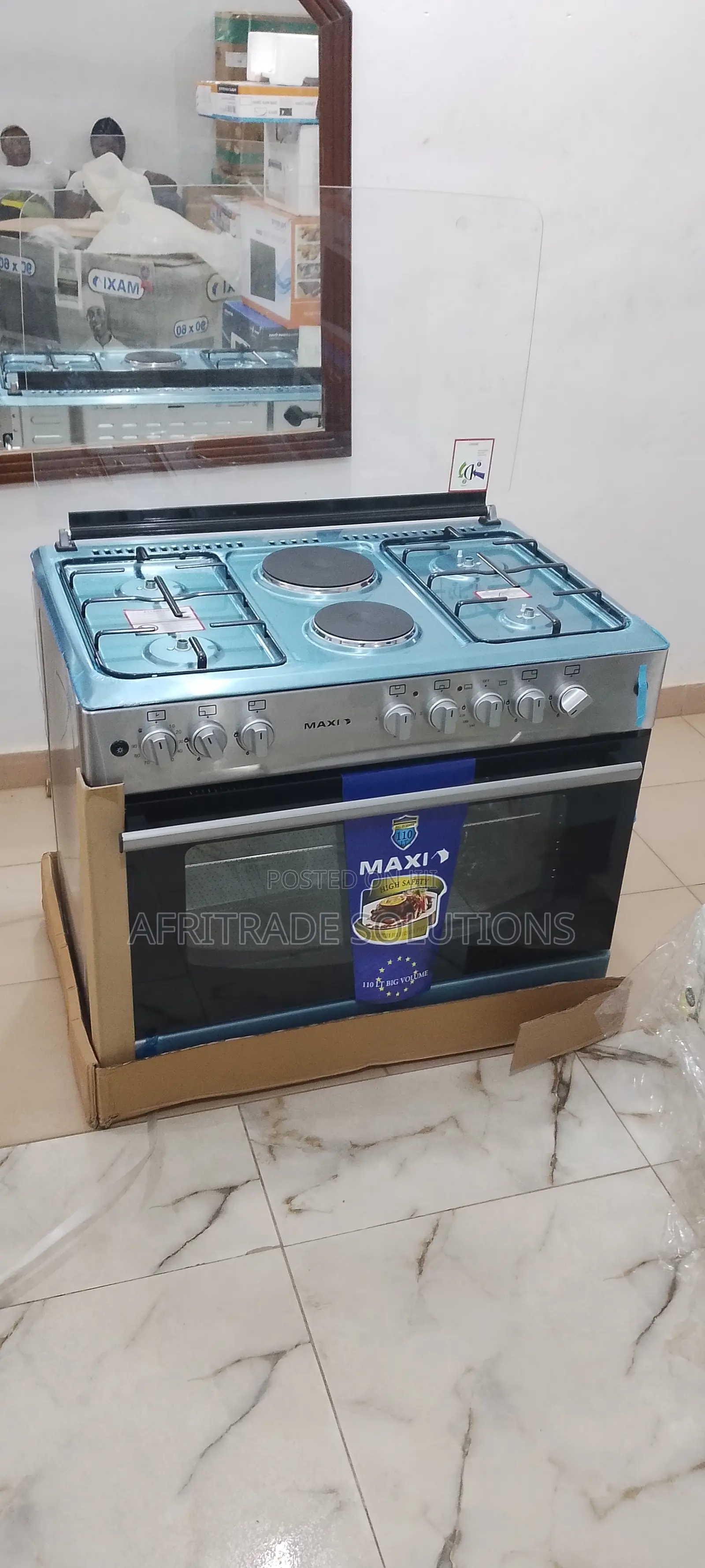 Maxi 60X90 (4+2) Burner Gas Cooker INOX- Longlasting
