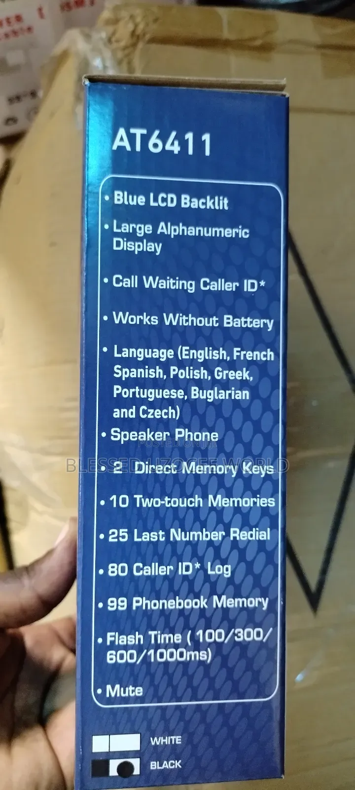 Uniden AT6411 Display Trimline Caller ID Corded Table Phone