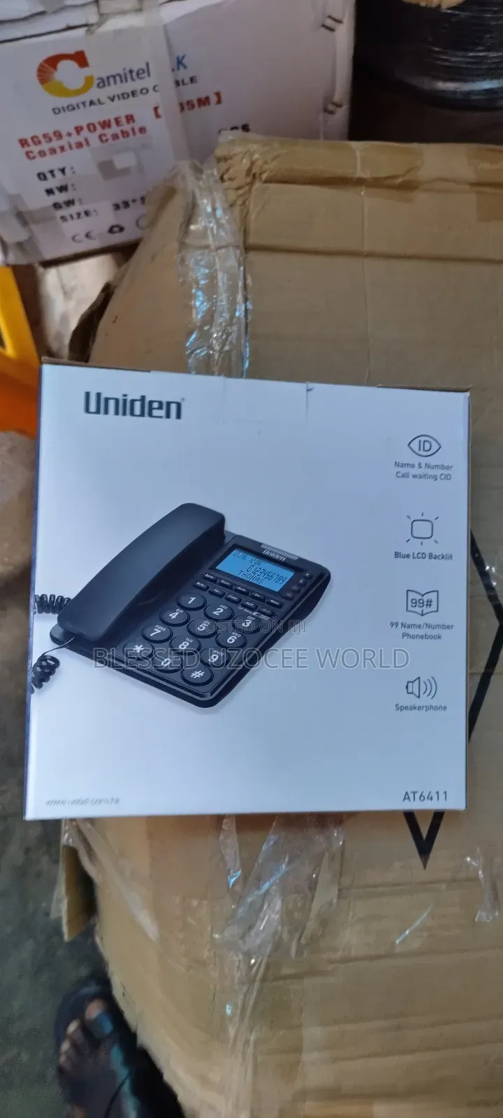 Uniden AT6411 Display Trimline Caller ID Corded Table Phone