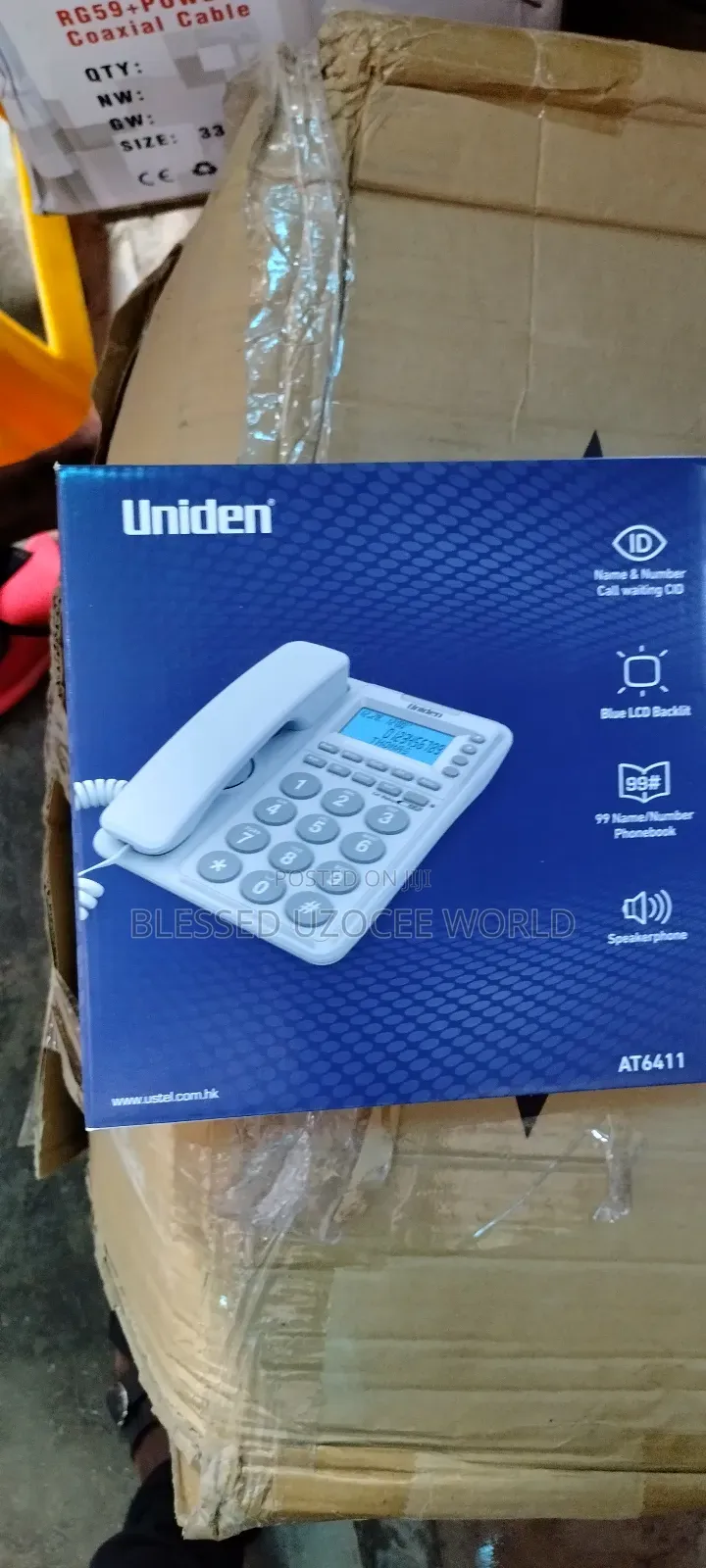 Uniden AT6411 Display Trimline Caller ID Corded Table Phone
