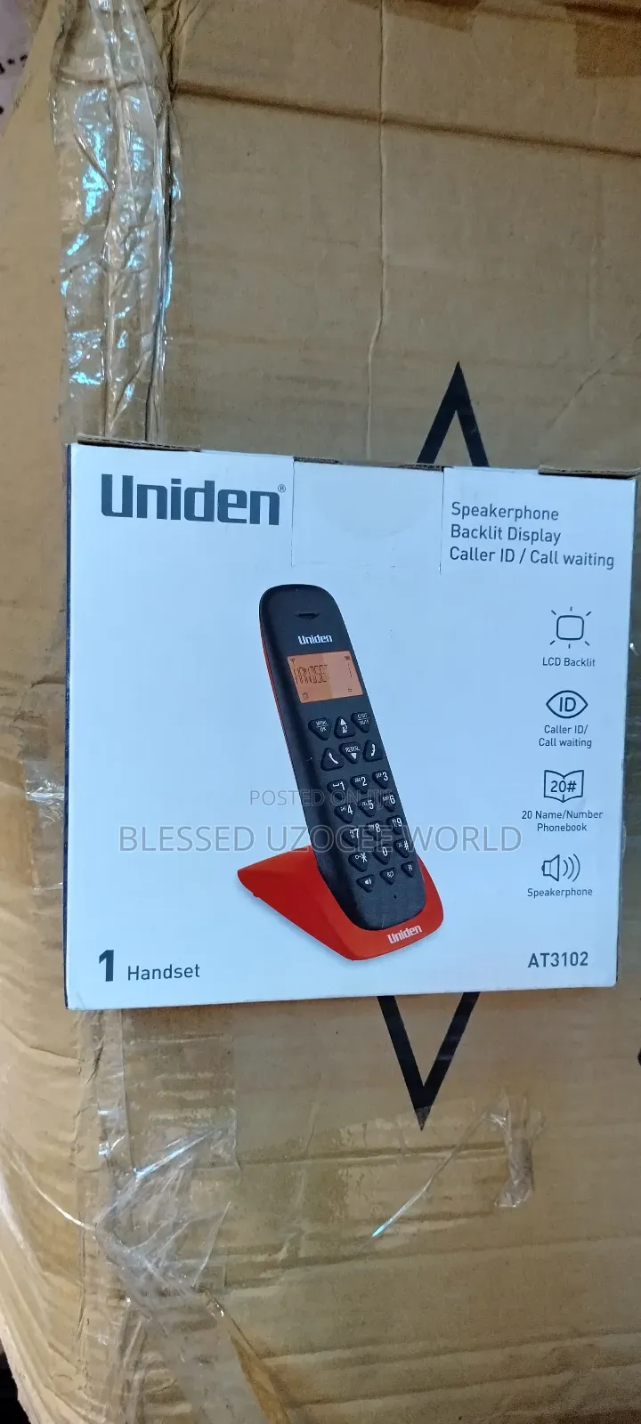 Uniden AT3102 Display Trimline Caller ID Cordlesstable Phone