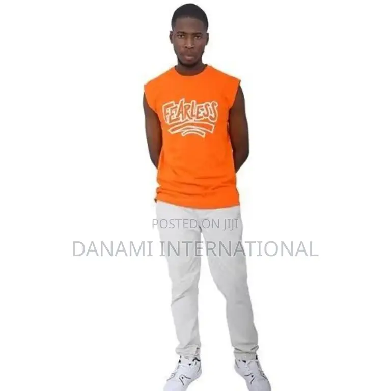 Danami Fearless Sleeveless Tank Top T-Shirt- Orange