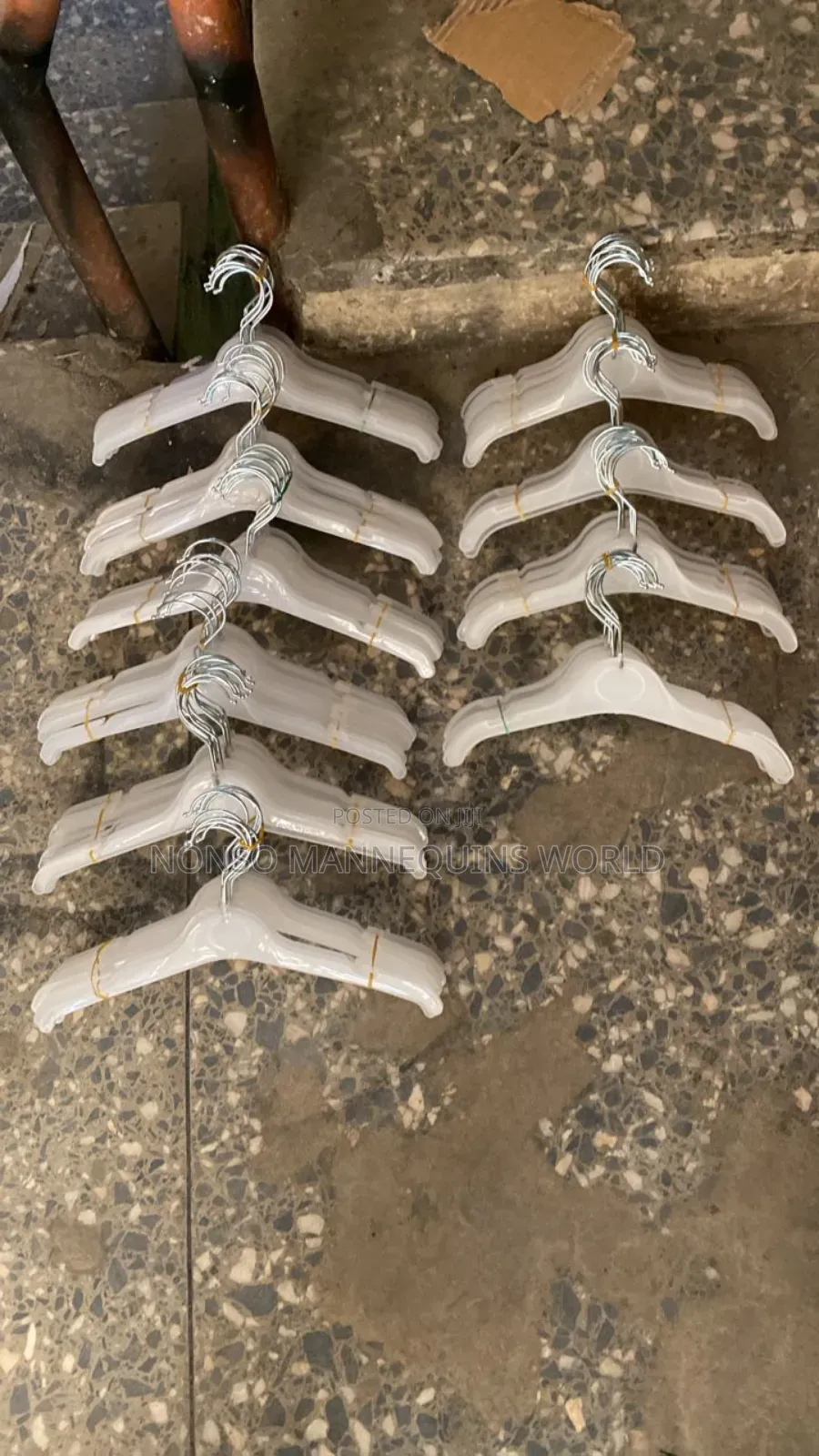 Plastic White Kids Hangers Big and Small