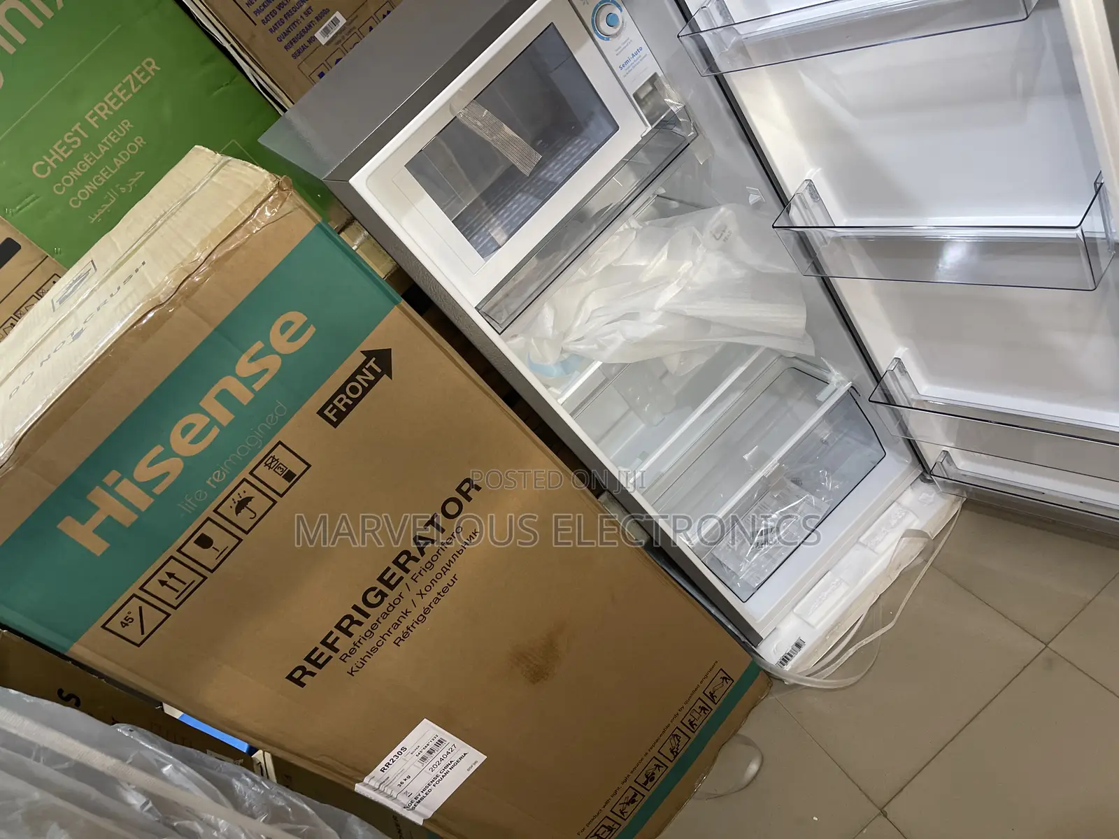 Brand New Hisense Refrigerator Sigle Door Air Cula Coper