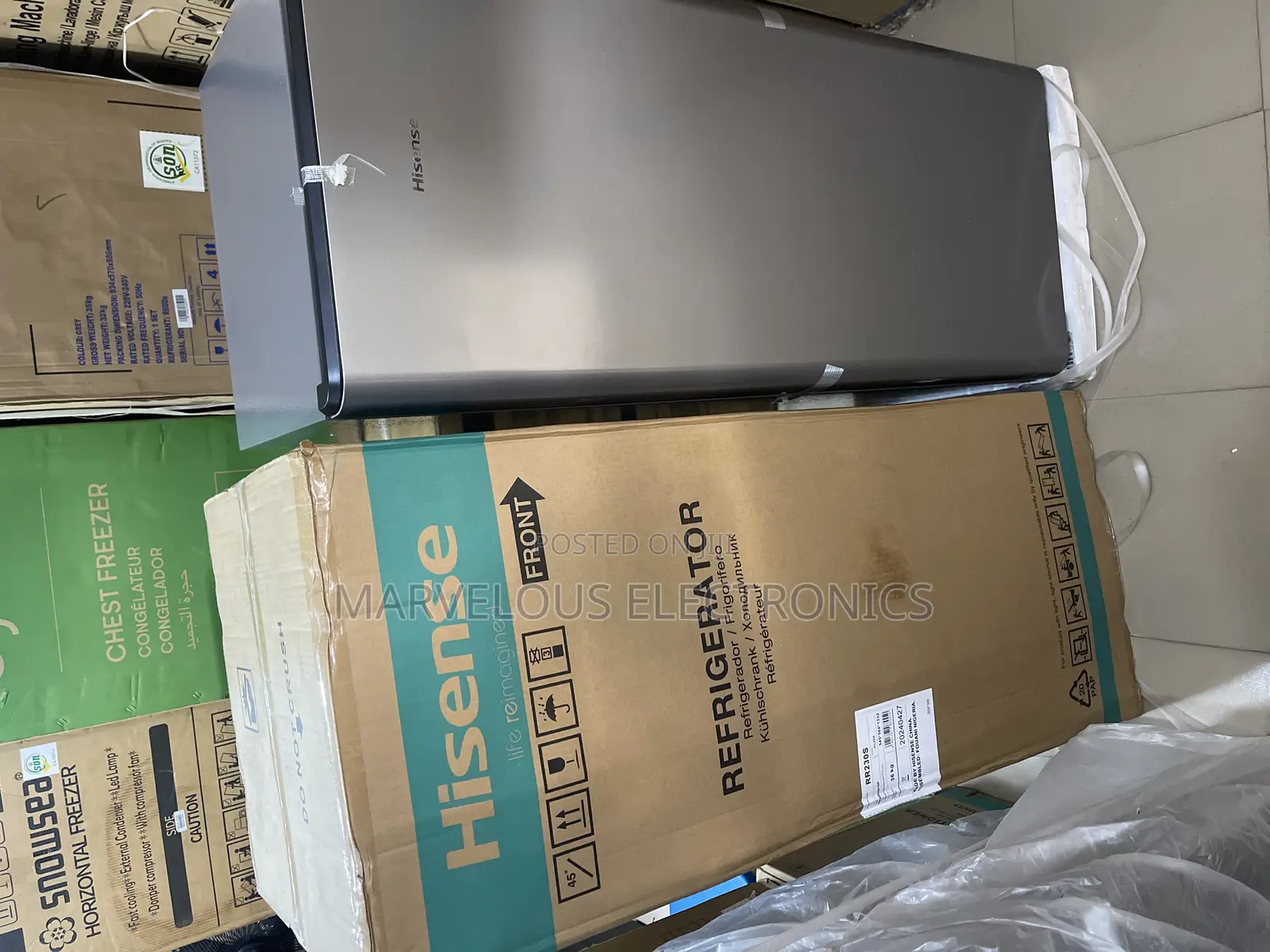 Brand New Hisense Refrigerator Sigle Door Air Cula Coper