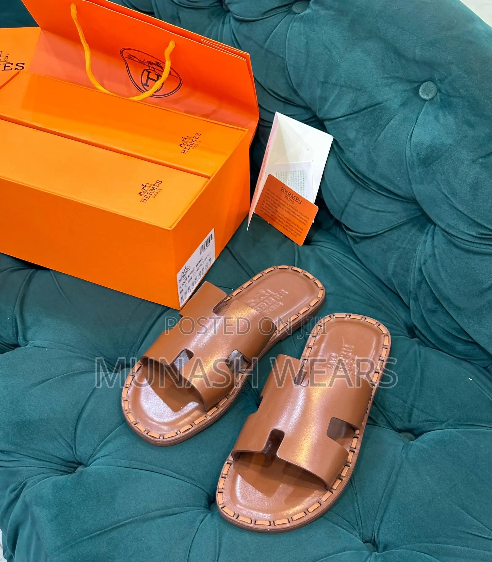 Hermes Wooden Calfskin Palm