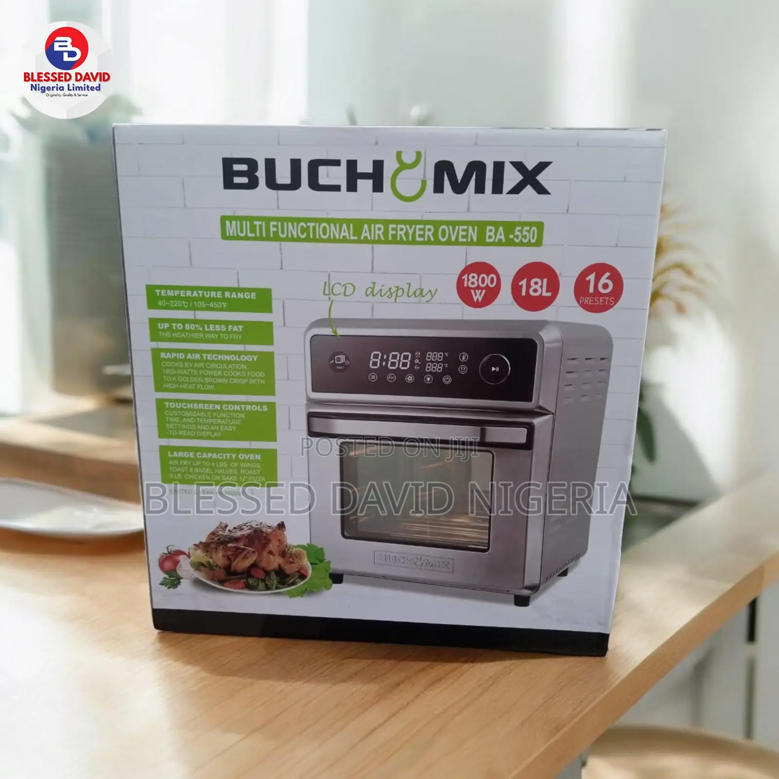 18l Premium Stainless Steel Multifunctional Smart Air Fryer