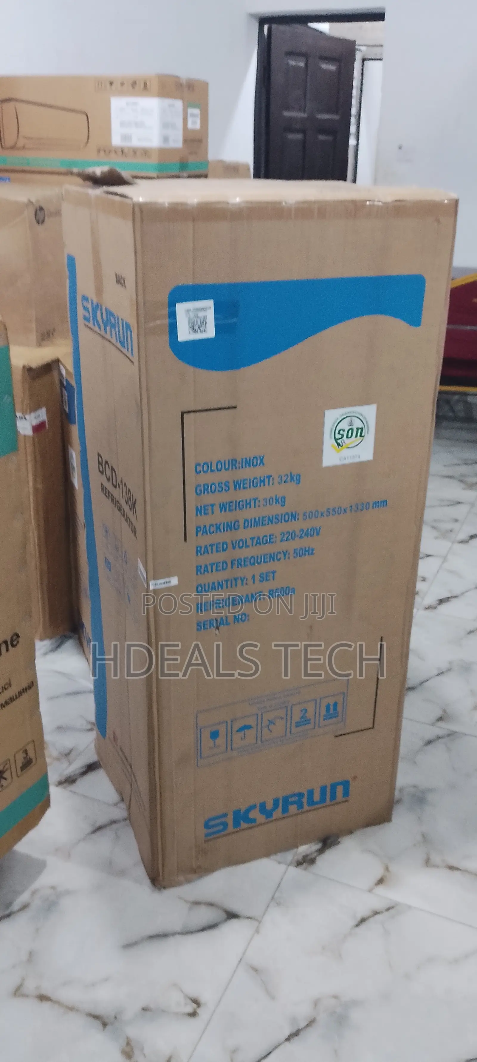Efficient Skyrun 138L Double Door Top Mount Fridge 