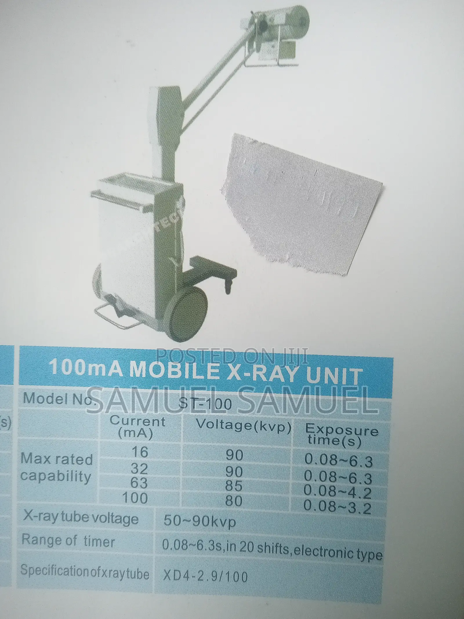 Mobile X-Ray Unit (50ma, 100ma)