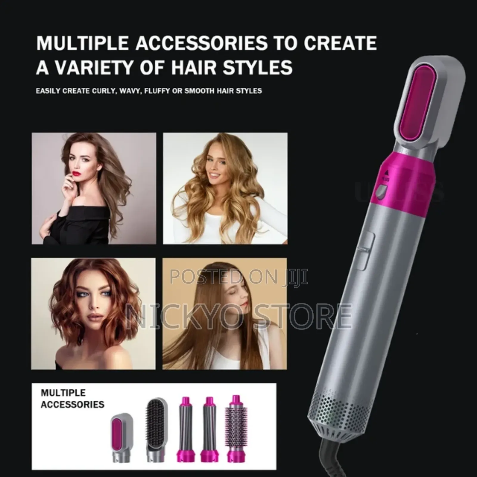 5in1 Hair Dryer Hot Air Brush Styler