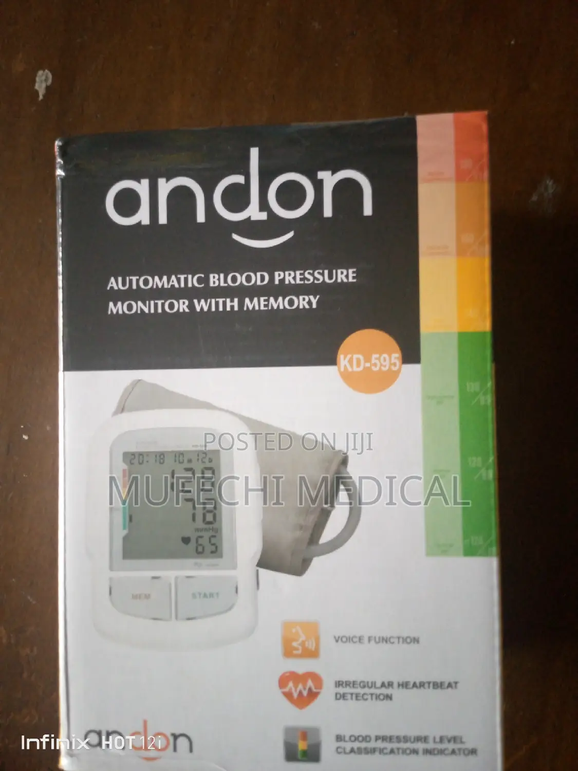 Andon Automatic Blood Pressure Monitor With Memory