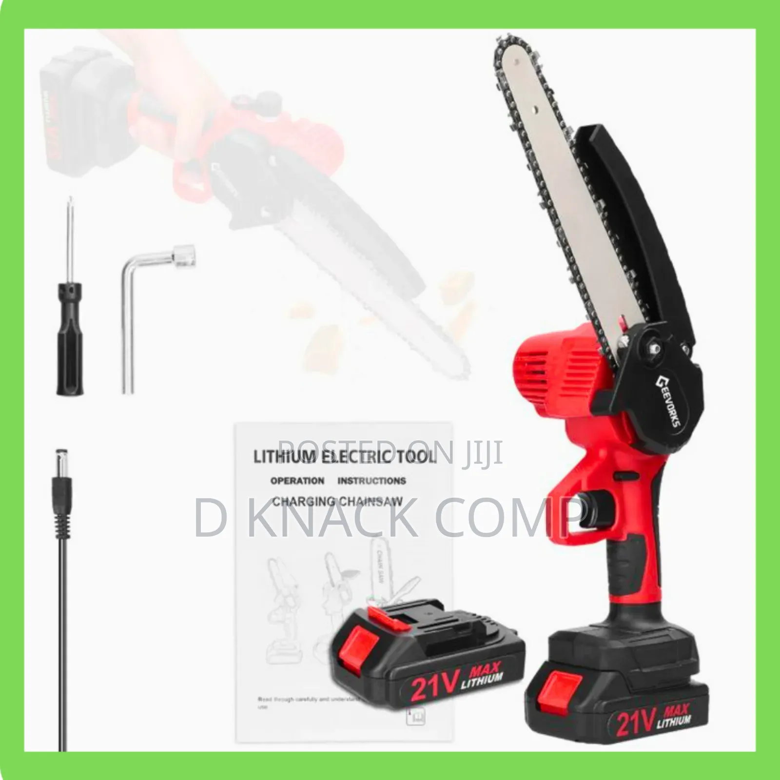 8 Inches Portable Electric Pruning Chainsaw - 21V