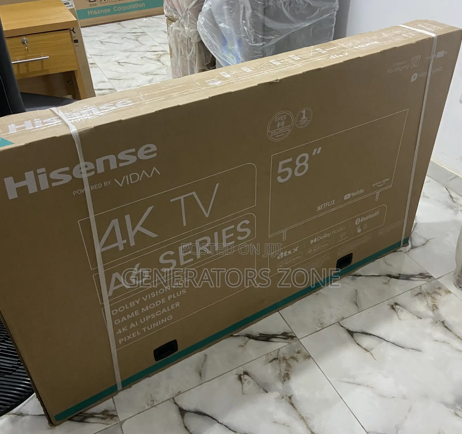 Hisense 58 Inches UHD Smart TV With Blueto