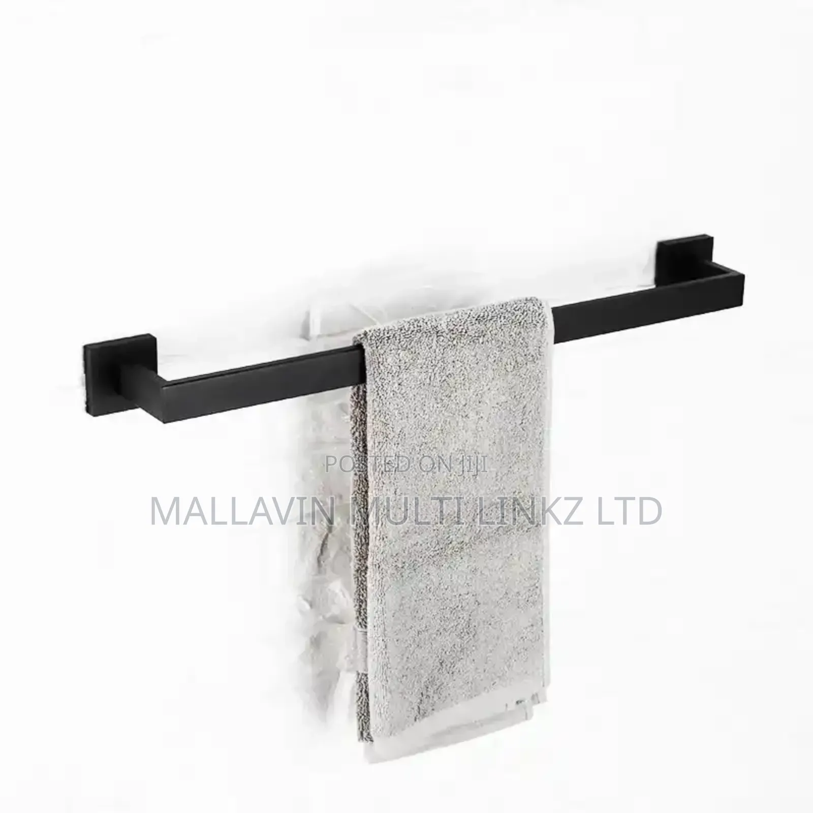 Black Single Towel Holder