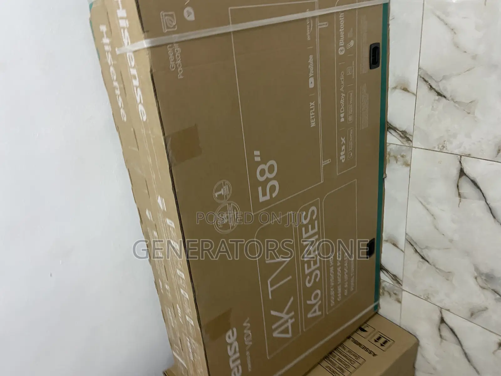 Color Black Hisense 58" Inches Smart TV