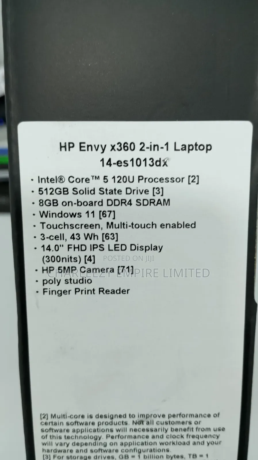 New Laptop HP Envy X360 8GB Intel Core I5 SSD 512GB