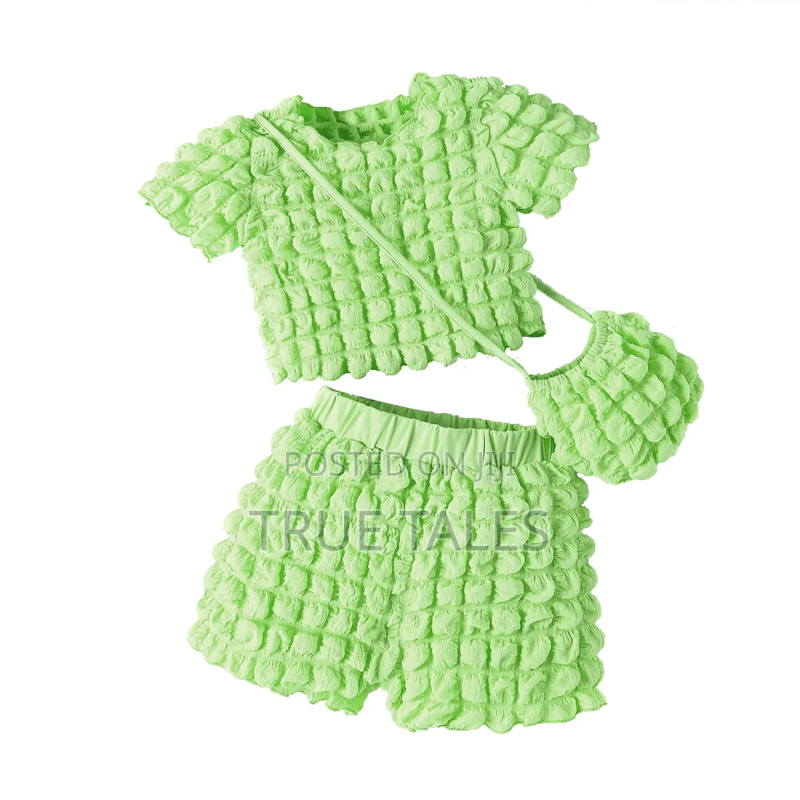 Stretchy Fabric Top, Shorts and Bag Sets Ages 3 to 8 Years