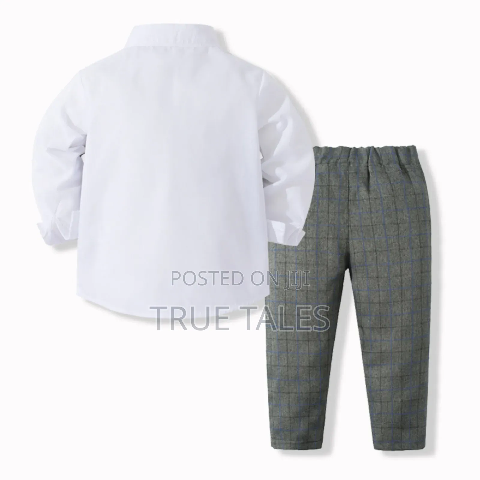 Toddler Boy's 3pcs Plaid Striped Waistcoat, Shirt Trousers