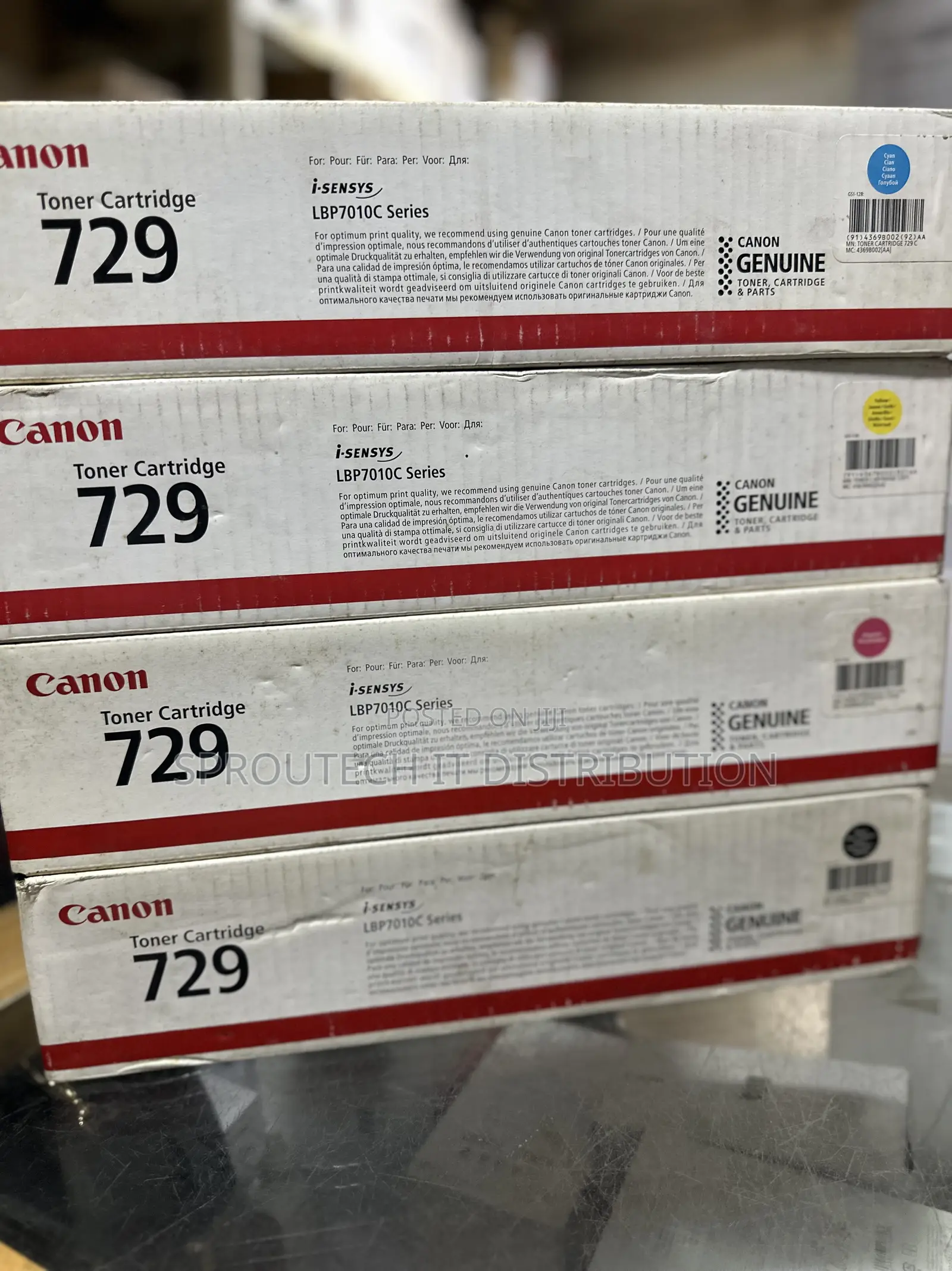 Canon Toner Cartridge 729 ( Cyan, Magenta, Yellow And Black)