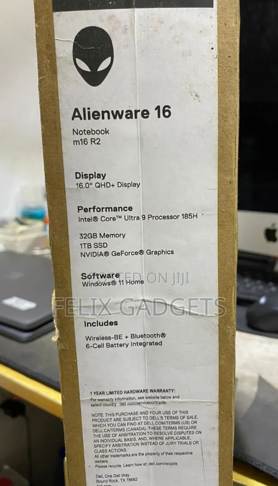New Laptop Dell Alienware M16 R2 32GB Intel Core Ultra 9 SSD 1T