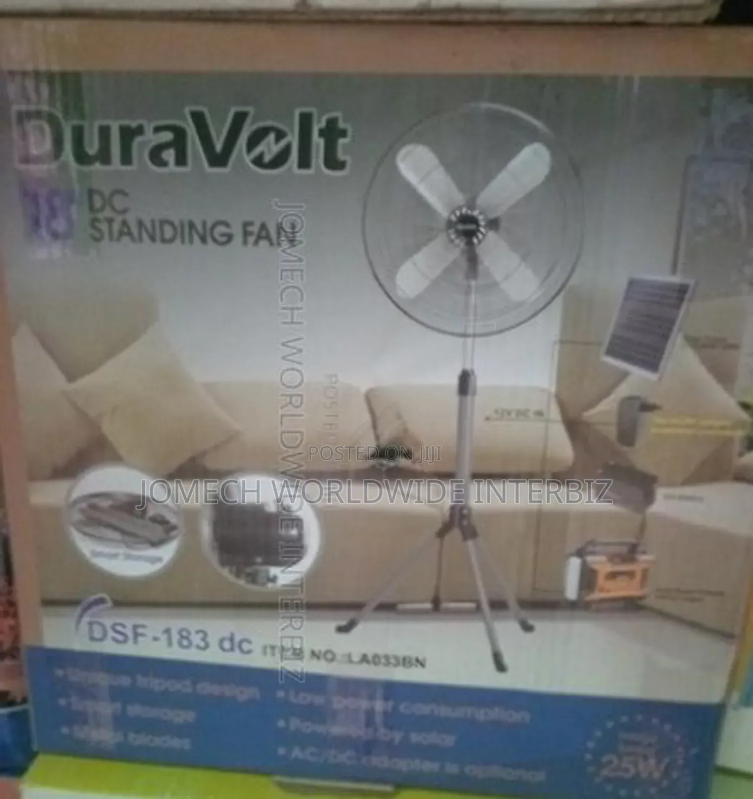 18" AC DC Standing Fan Dura Volt