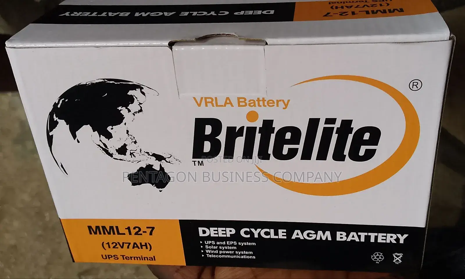 7ah 12V Inverter Battery Amaron Quanta
