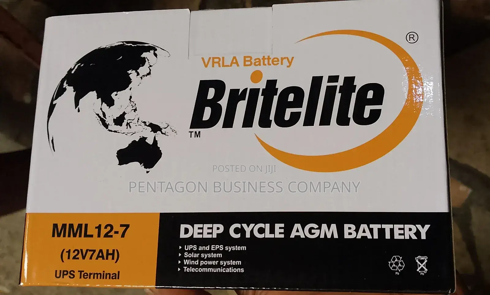 7ah 12V Inverter Battery Amaron Quanta