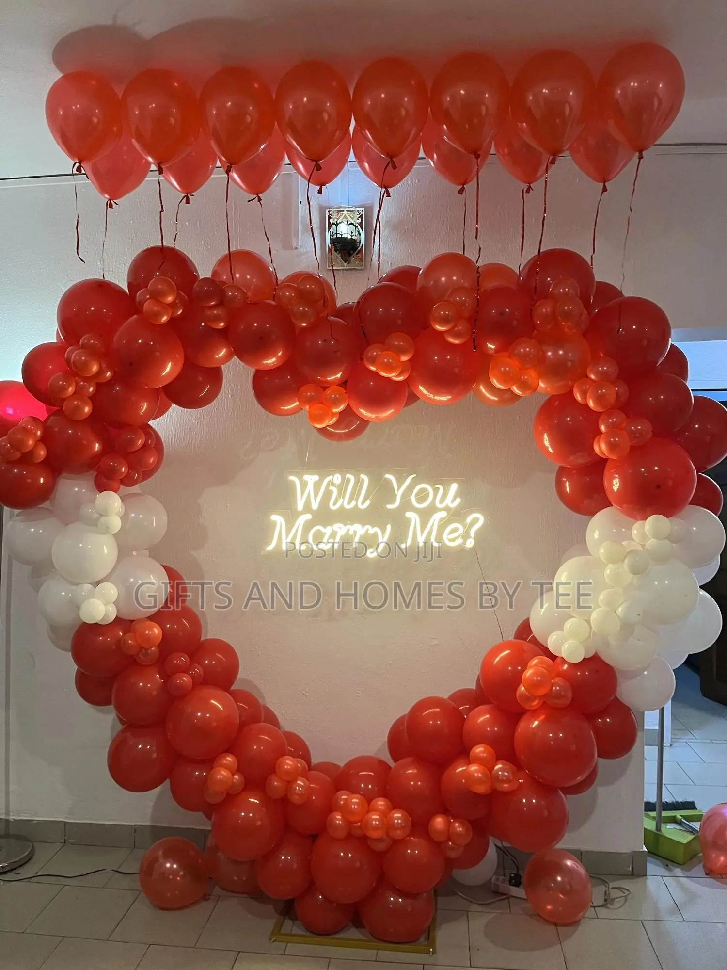 Love Arch Proposal Balloon Decor